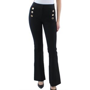 NWT Derek Lam 10 Crosby Flare Button Detail Pants, Sz 6